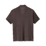 Linen Jersey Tailored Skipper Shirt Color: Oak