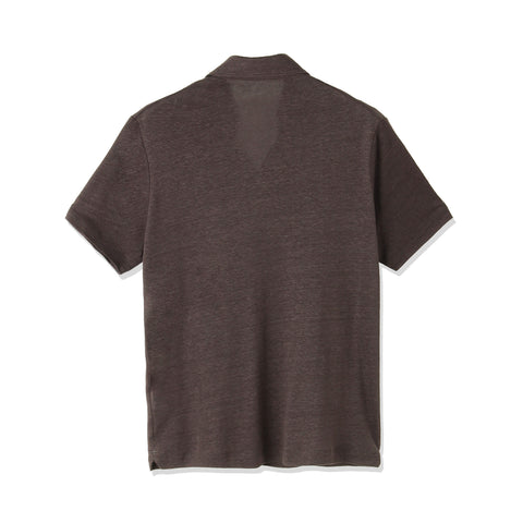 Linen Jersey Tailored Skipper Shirt Color: Oak