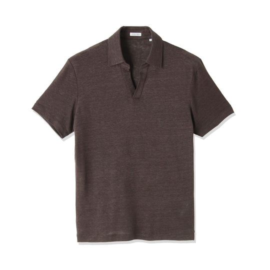 Linen Jersey Tailored Skipper Shirt Color: Oak