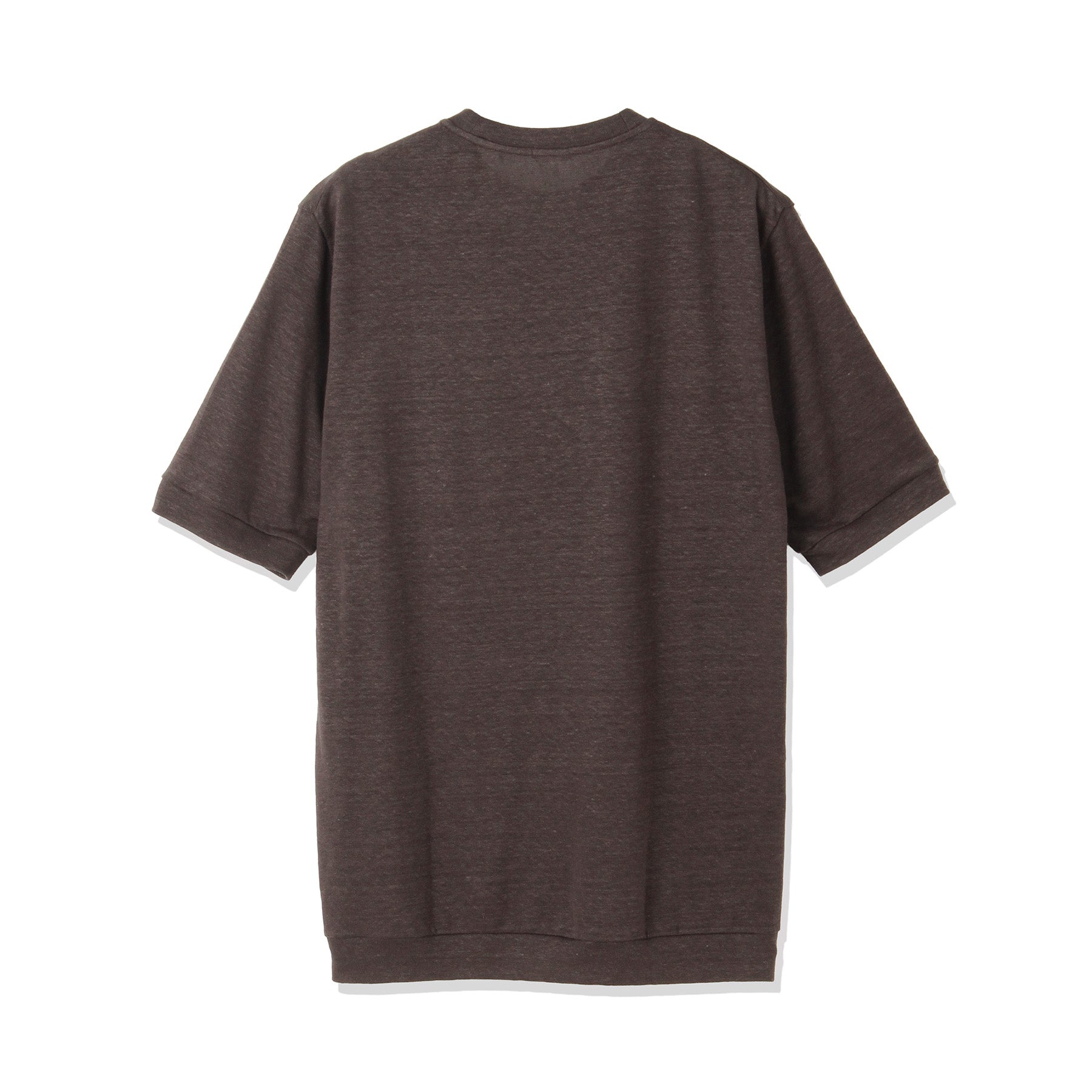 Linen Jersey Tailored Ribbed Hem T-shirt Color: Oak
