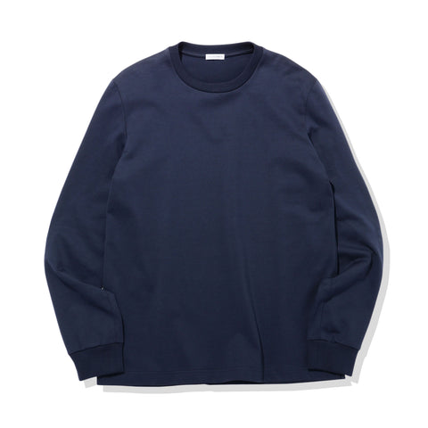 ハイブリッドコットンテーラードロングスリーブTシャツネイビーの商品画像