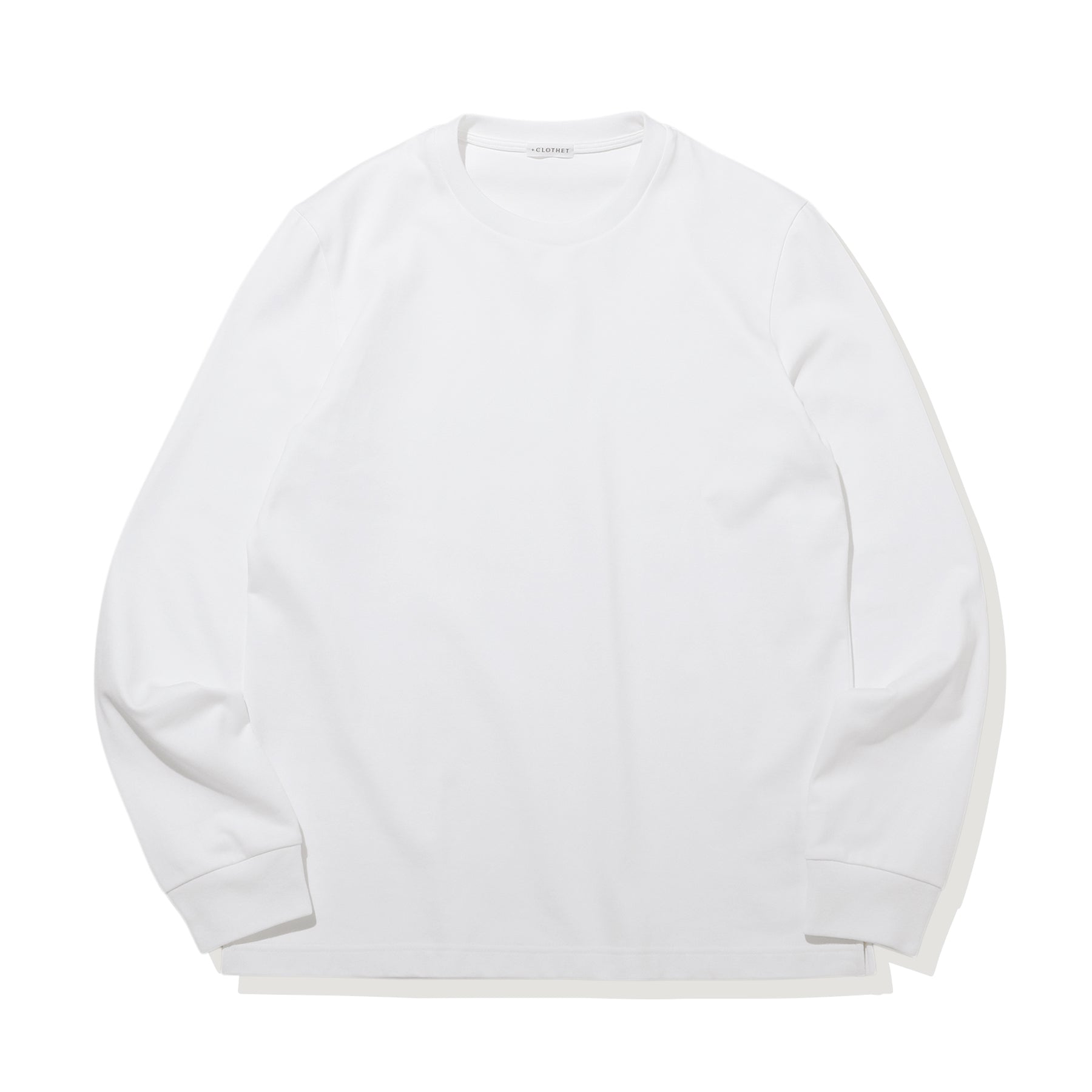 ハイブリッドコットンテーラードロングスリーブTシャツホワイトの商品画像