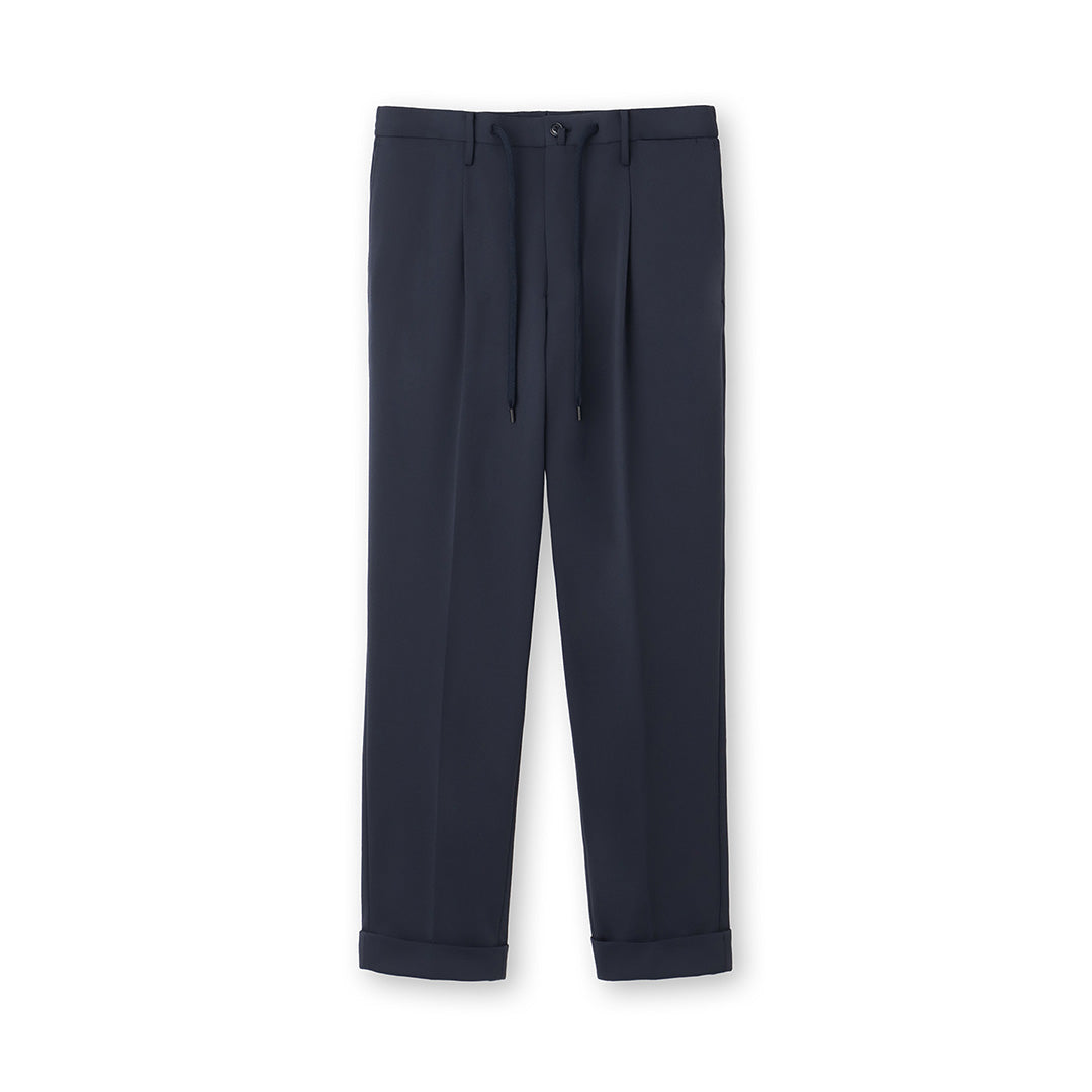 【Renewal】Matte Twist  Easy Trousers Color: Navy