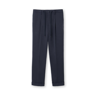 【Renewal】Matte Twist  Easy Trousers Color: Navy