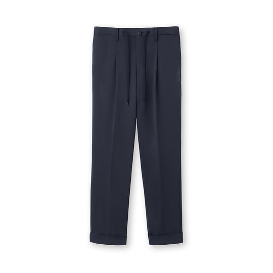 【Renewal】Matte Twist  Easy Trousers Color: Navy