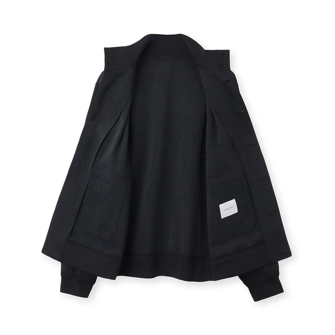 【9月12日発売】Matte Twist Stand Collar Jacket  Color: Black