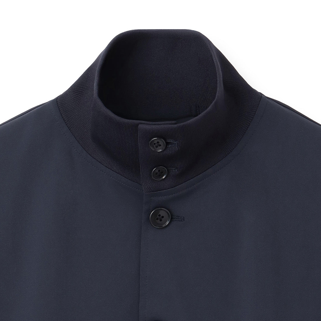 【9月12日発売】Matte Twist Stand Collar Jacket  Color: Navy