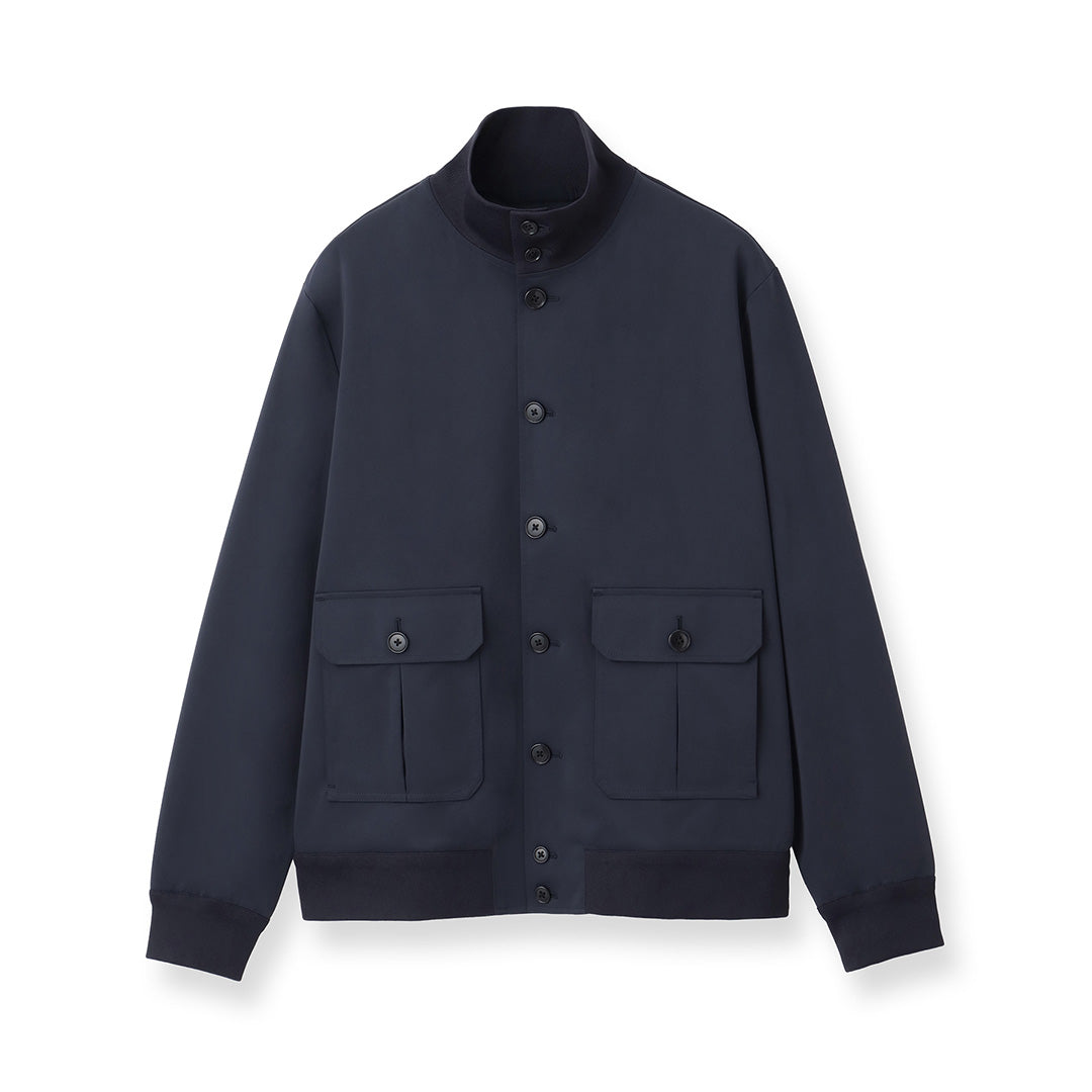 【9月12日発売】Matte Twist Stand Collar Jacket  Color: Navy