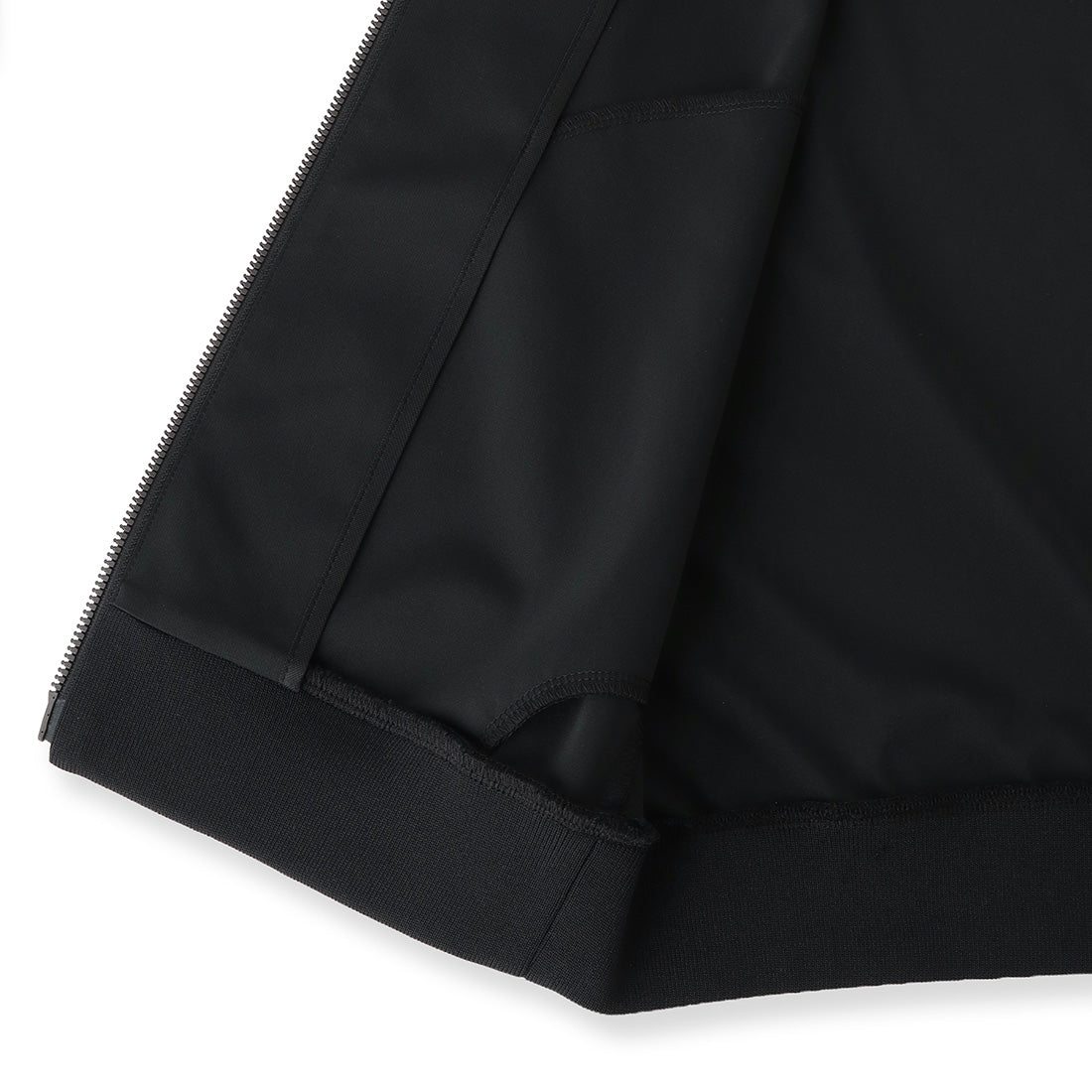 Matte Twist Stand Collar Zip Up  Color: Black