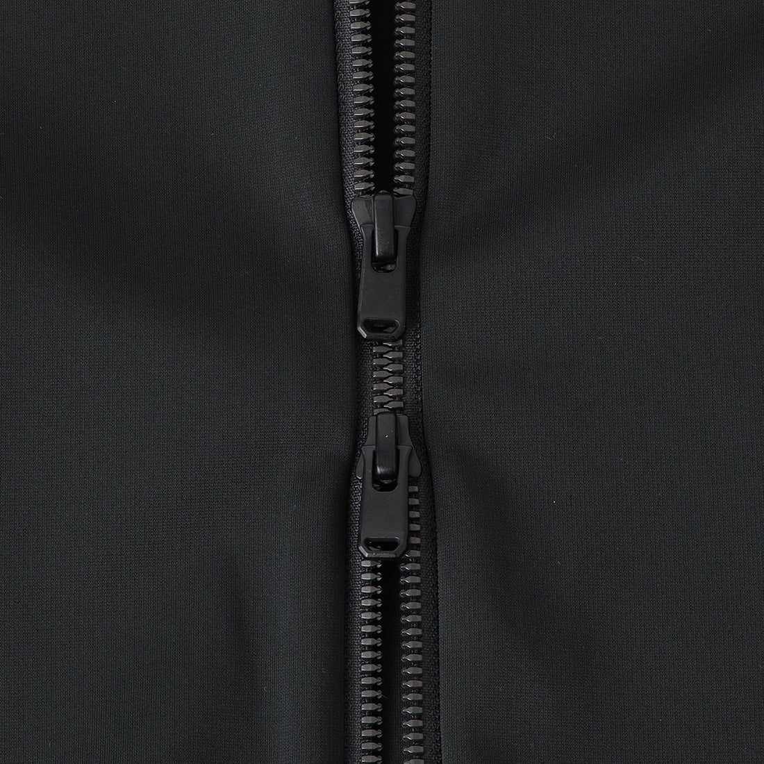 Matte Twist Stand Collar Zip Up  Color: Black