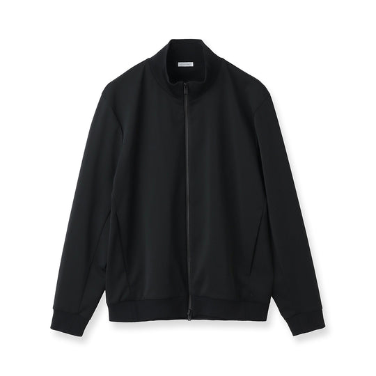 Matte Twist Stand Collar Zip Up  Color: Black