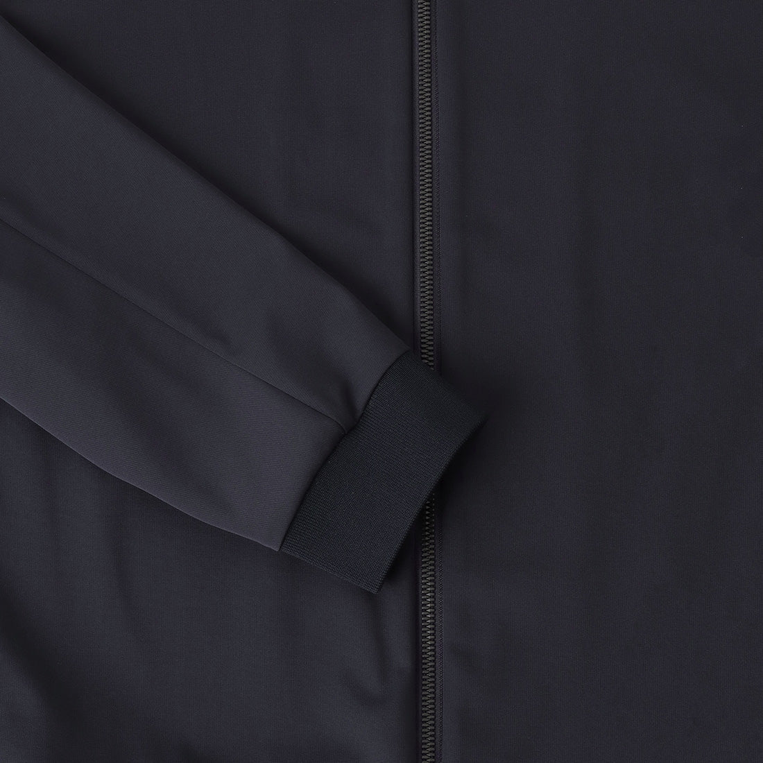 Matte Twist Stand Collar Zip Up  Color: Navy