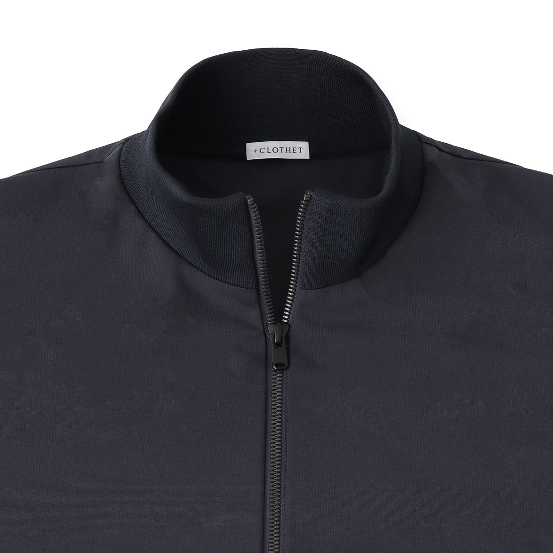 マットツイスト スタンドカラージップアップ ネイビー | ＋CLOTHET ONLINE