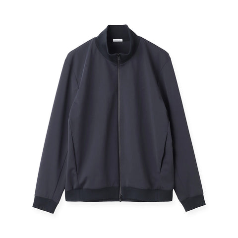Matte Twist Stand Collar Zip Up  Color: Navy
