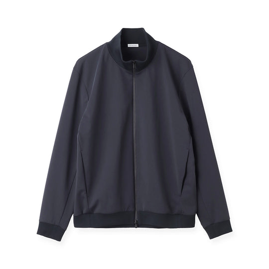Matte Twist Stand Collar Zip Up  Color: Navy