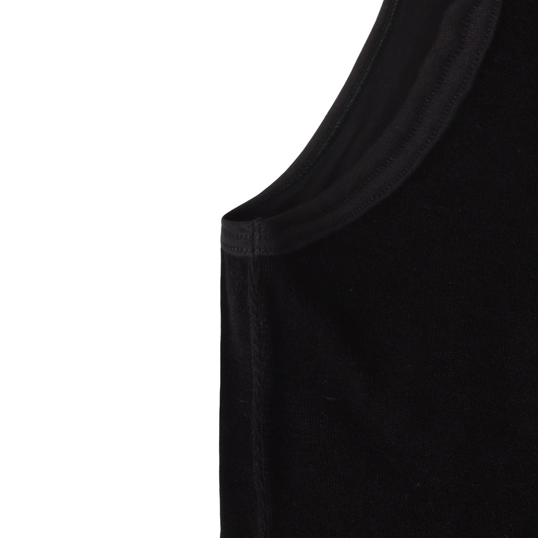 Micro Pile Comfort Tank Top Color: Black
