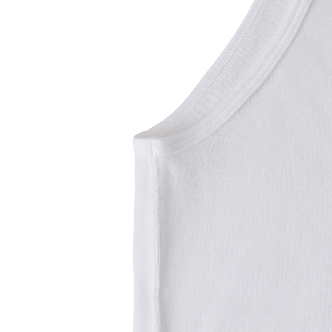 Micro Pile Comfort Tank Top Color: White