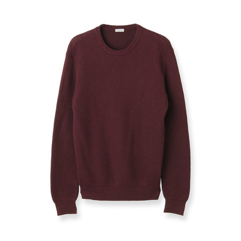 Middle Gauge Crew Neck Knit Color: Bordeaux
