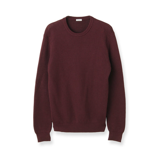 Middle Gauge Crew Neck Knit Color: Bordeaux