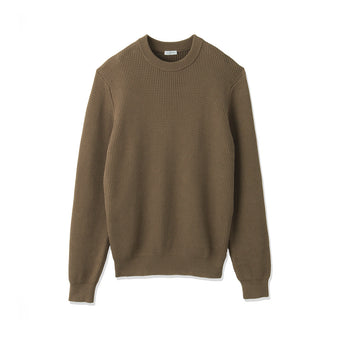 Middle Gauge Crew Neck Knit Color: Fawn