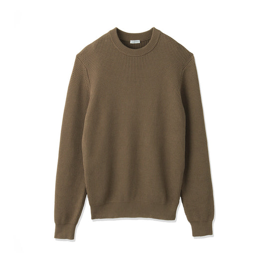 Middle Gauge Crew Neck Knit Color: Fawn