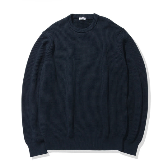 Middle Gauge Crew Neck Knit Color: Navy