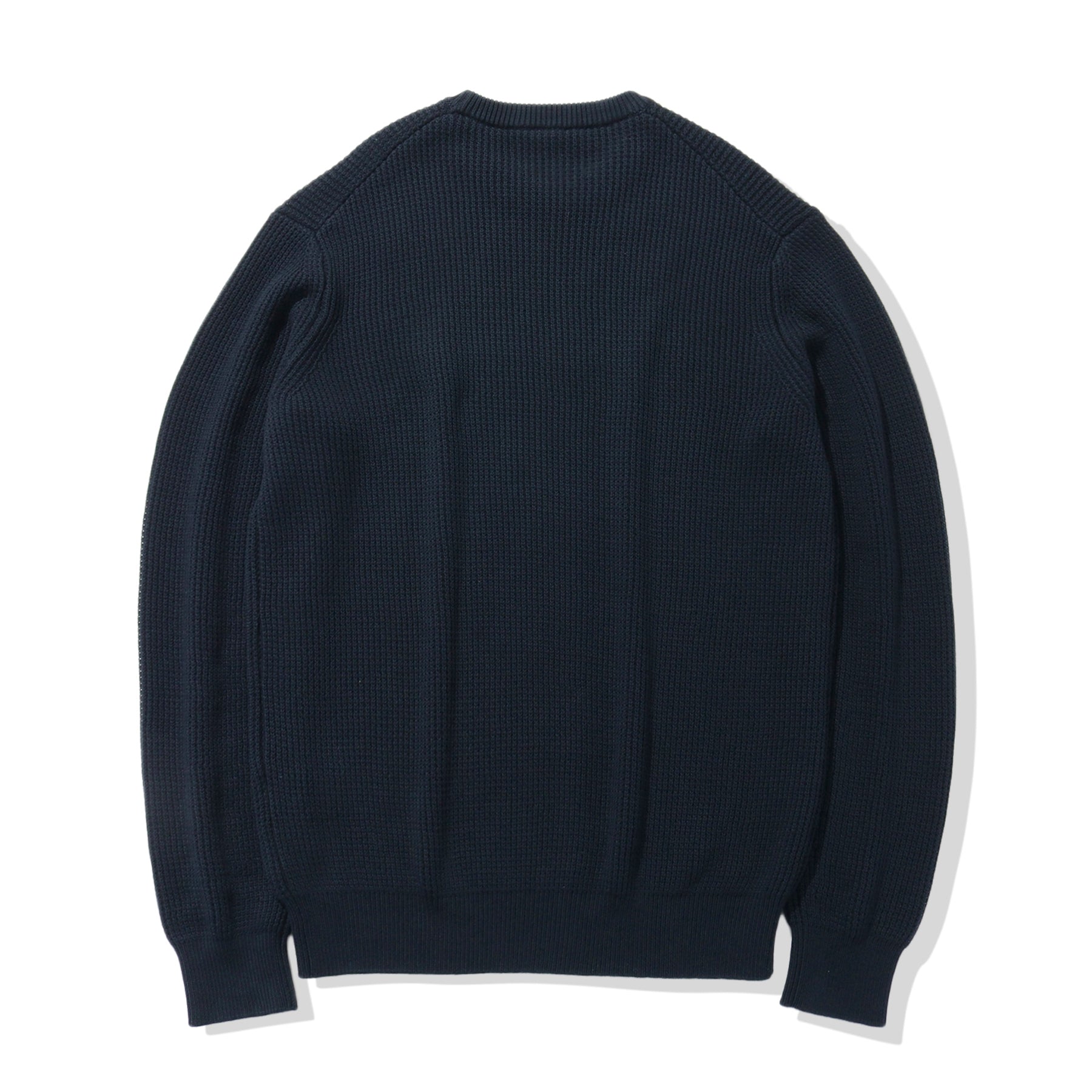 スビンプラチナム ミドルゲージクルーネックニット ネイビー