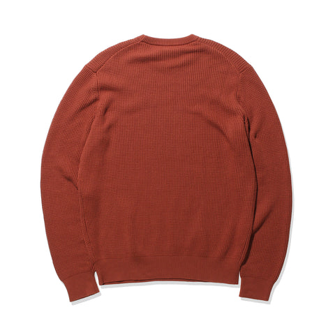 Middle Gauge Crew Neck Knit Color: Rust