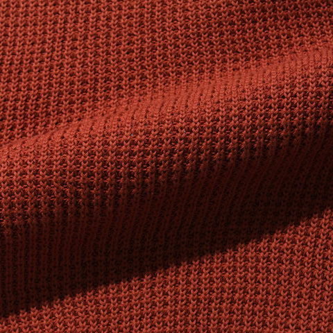 Middle Gauge Crew Neck Knit Color: Rust