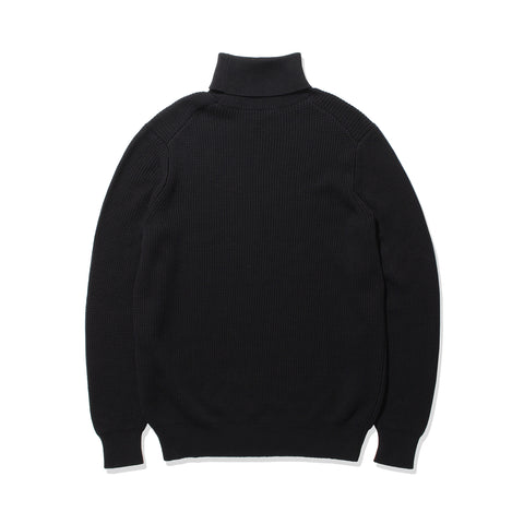 Middle Gauge Turtleneck Knit Color:Black