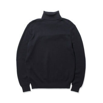 Middle Gauge Turtleneck Knit Color: Navy