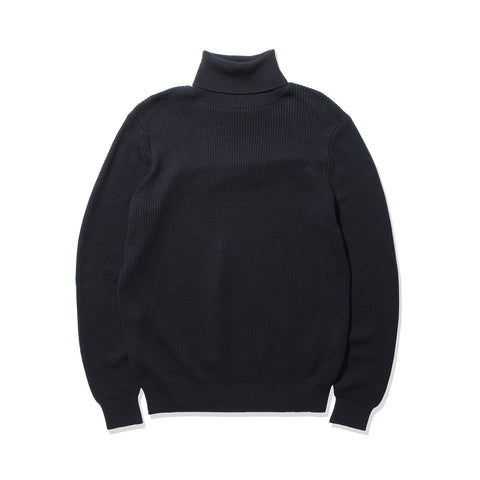 Middle Gauge Turtleneck Knit Color: Navy