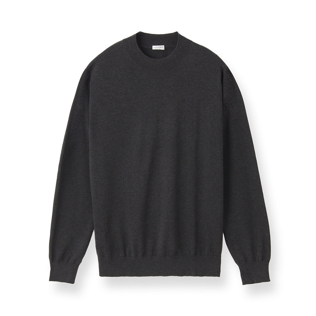 Mock Neck Knit Color: Charcoal
