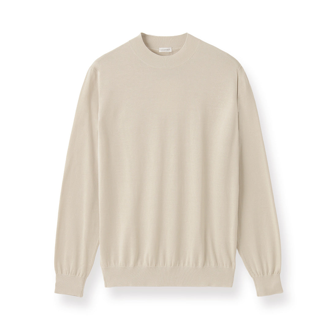 Mock Neck Knit Color: Pearl