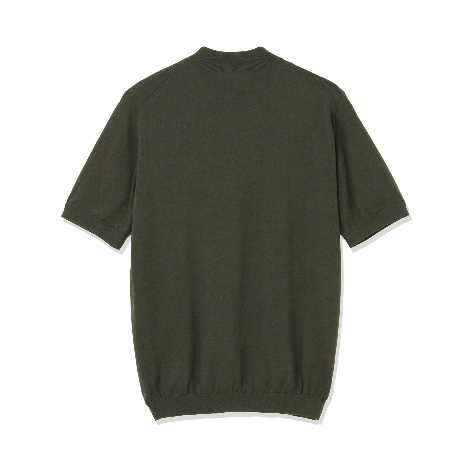 Mock Neck Knit T-shirt Color: Olive