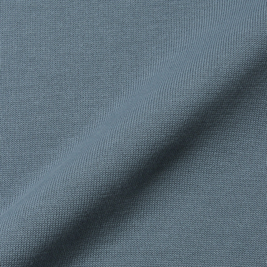 Mock Neck Knit T-shirt Color: Slate Blue