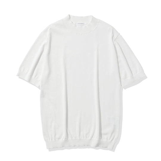 Mock Neck Knit T-shirt Color: White
