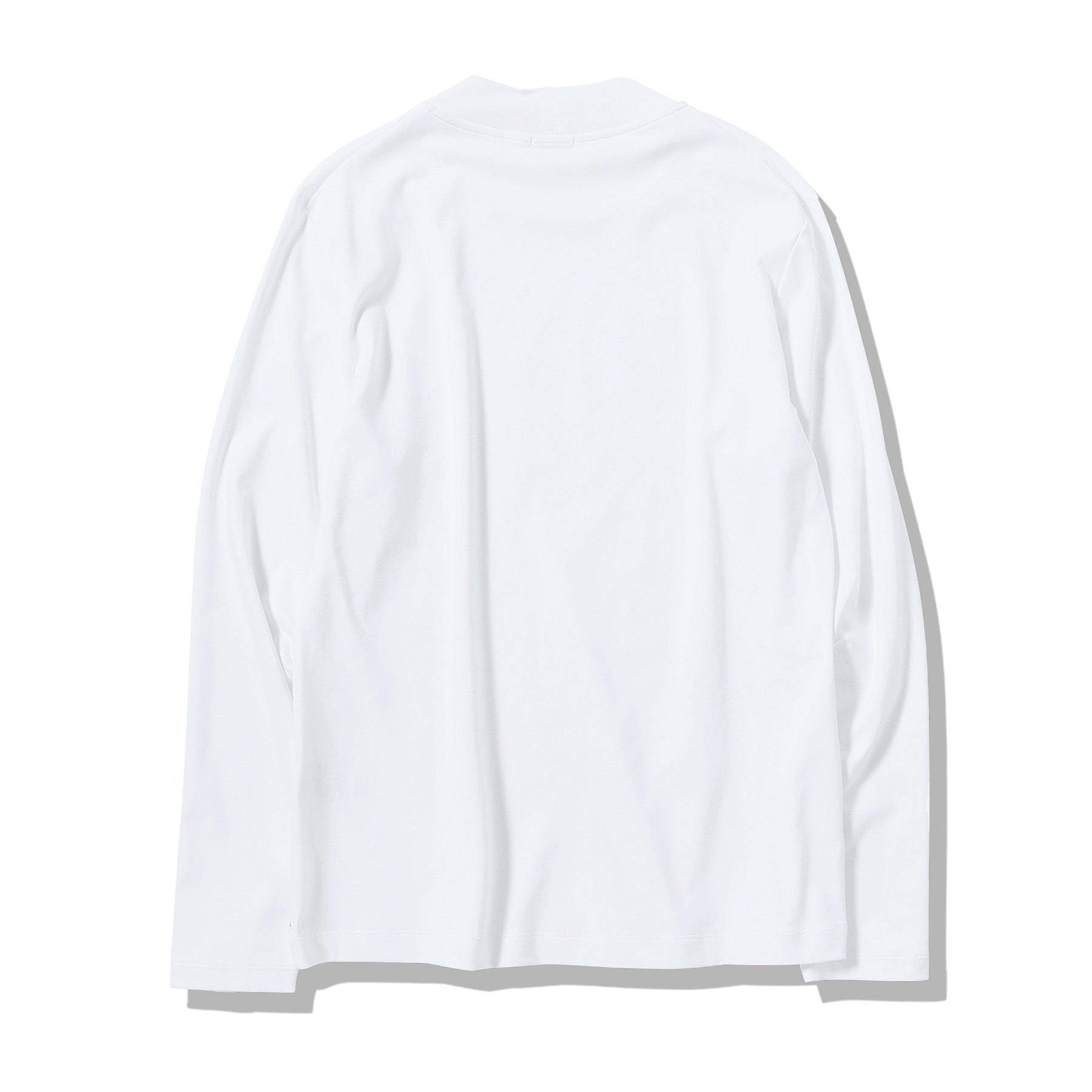 Tailored Mock Neck Long Sleeve T-shirt Color: White