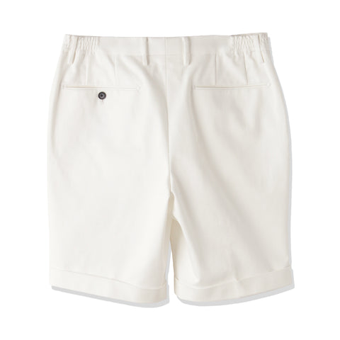 Reactive White Denim Short Pants Color: Off White