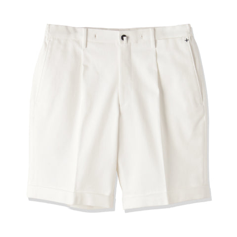Reactive White Denim Short Pants Color: Off White