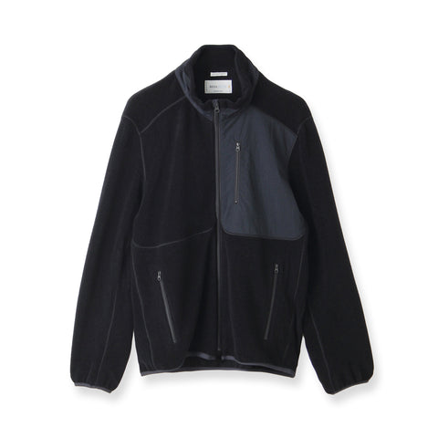 Wool Pile Jacket Color: Navy