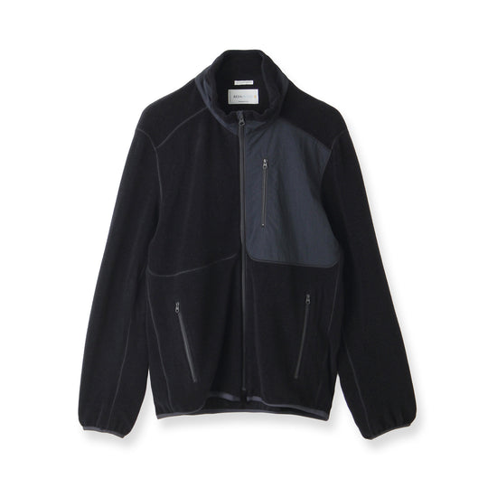 Wool Pile Jacket Color: Navy