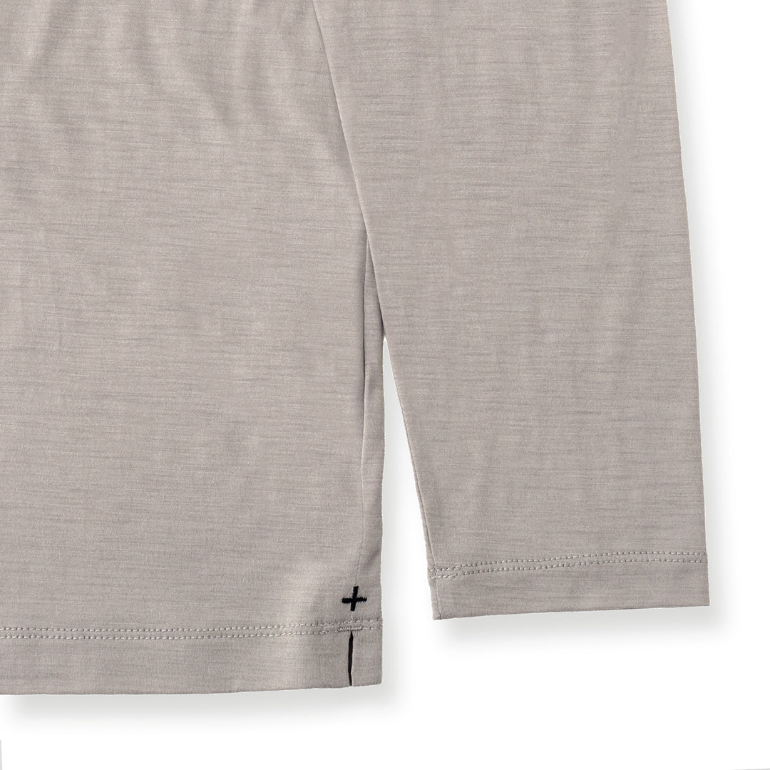 【Renewal】Wool Tailored Long Sleeve T-shirt Color: Ecru