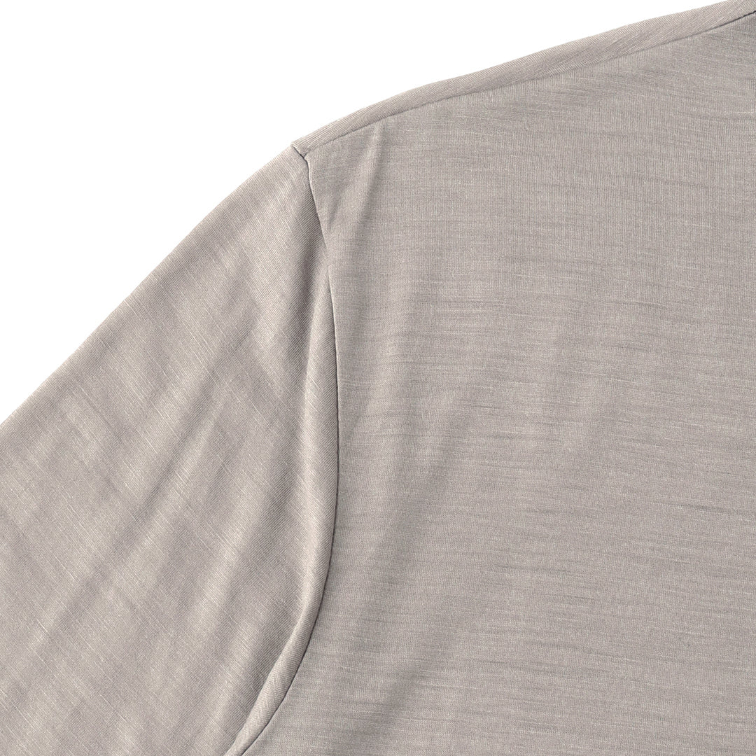 【Renewal】Wool Tailored Long Sleeve T-shirt Color: Ecru