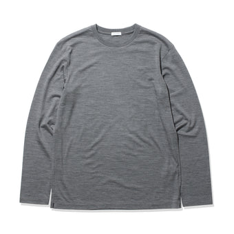 【Renewal】Wool Tailored Long Sleeve T-shirt Color: Gray