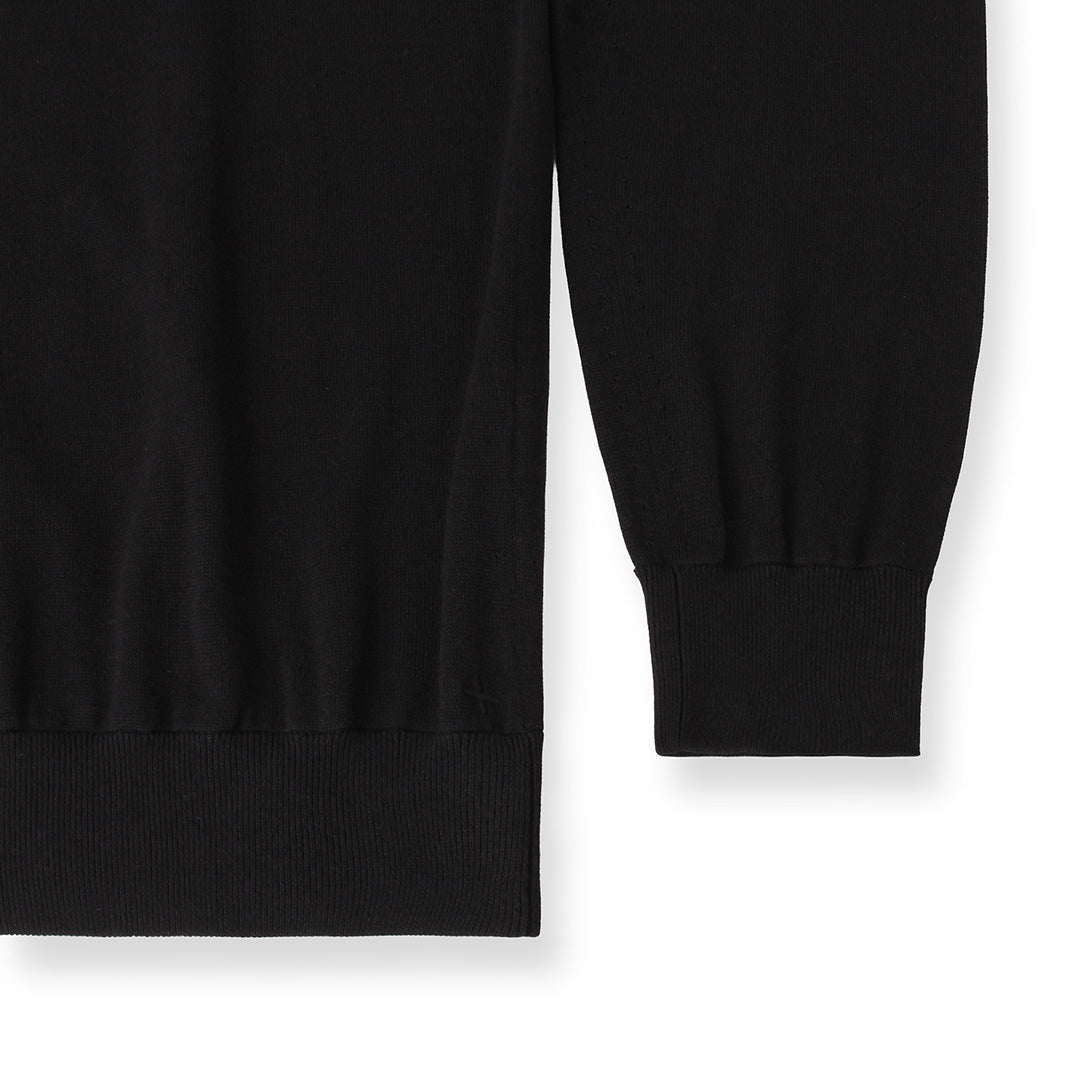 【Renewal】Crew Neck Knit Color: Black