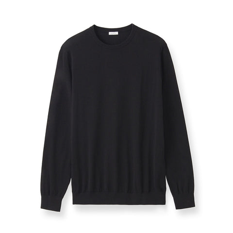 【Renewal】Crew Neck Knit Color: Black