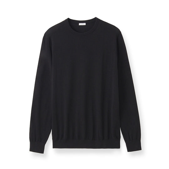 【Renewal】Crew Neck Knit Color: Black
