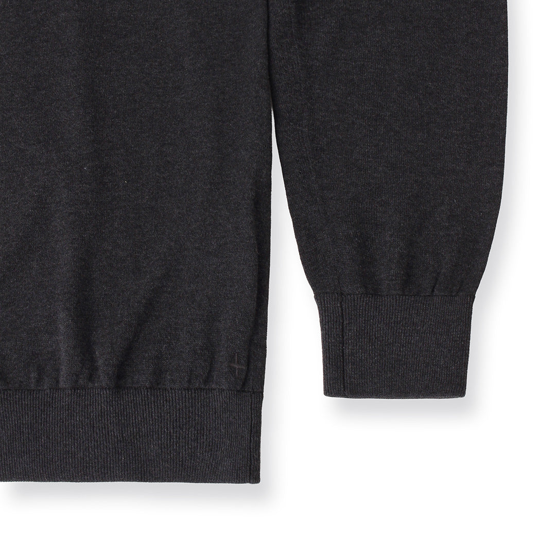 【Renewal】Crew Neck Knit Color: Charcoal