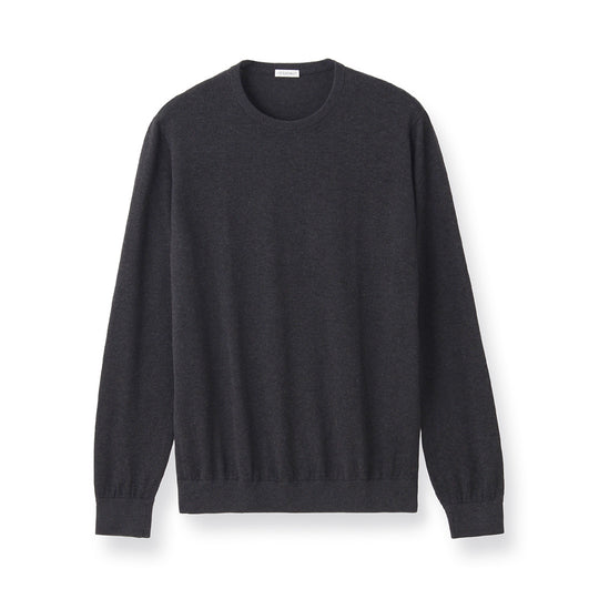 【Renewal】Crew Neck Knit Color: Charcoal